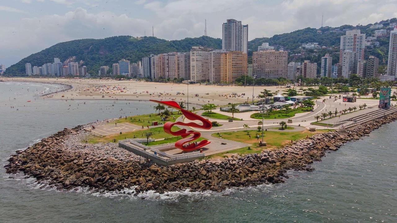 Kitnet Aconchegante Beira Mar. Apartment ซันโตส ภายนอก รูปภาพ